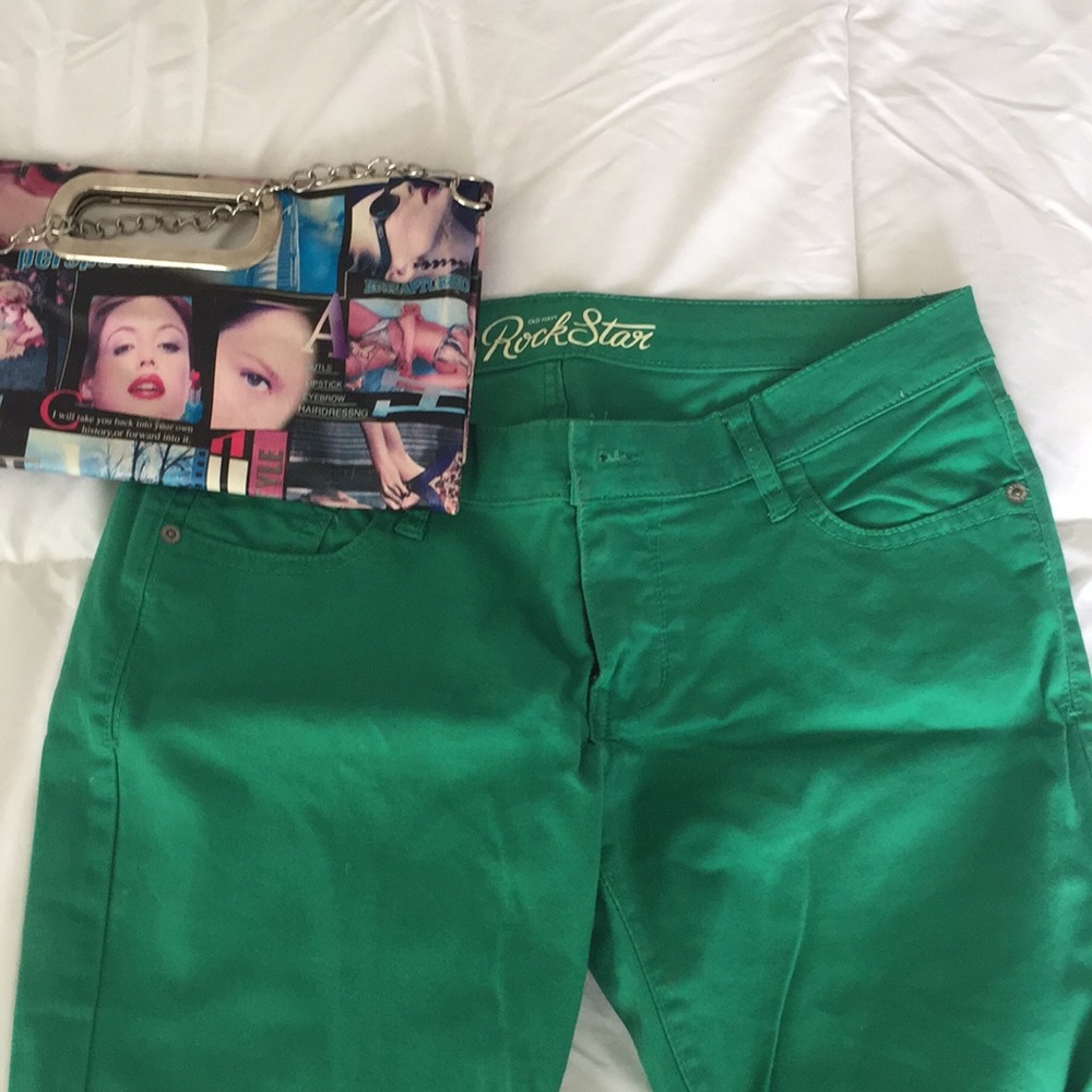 Skinny Green Stretch Jeans